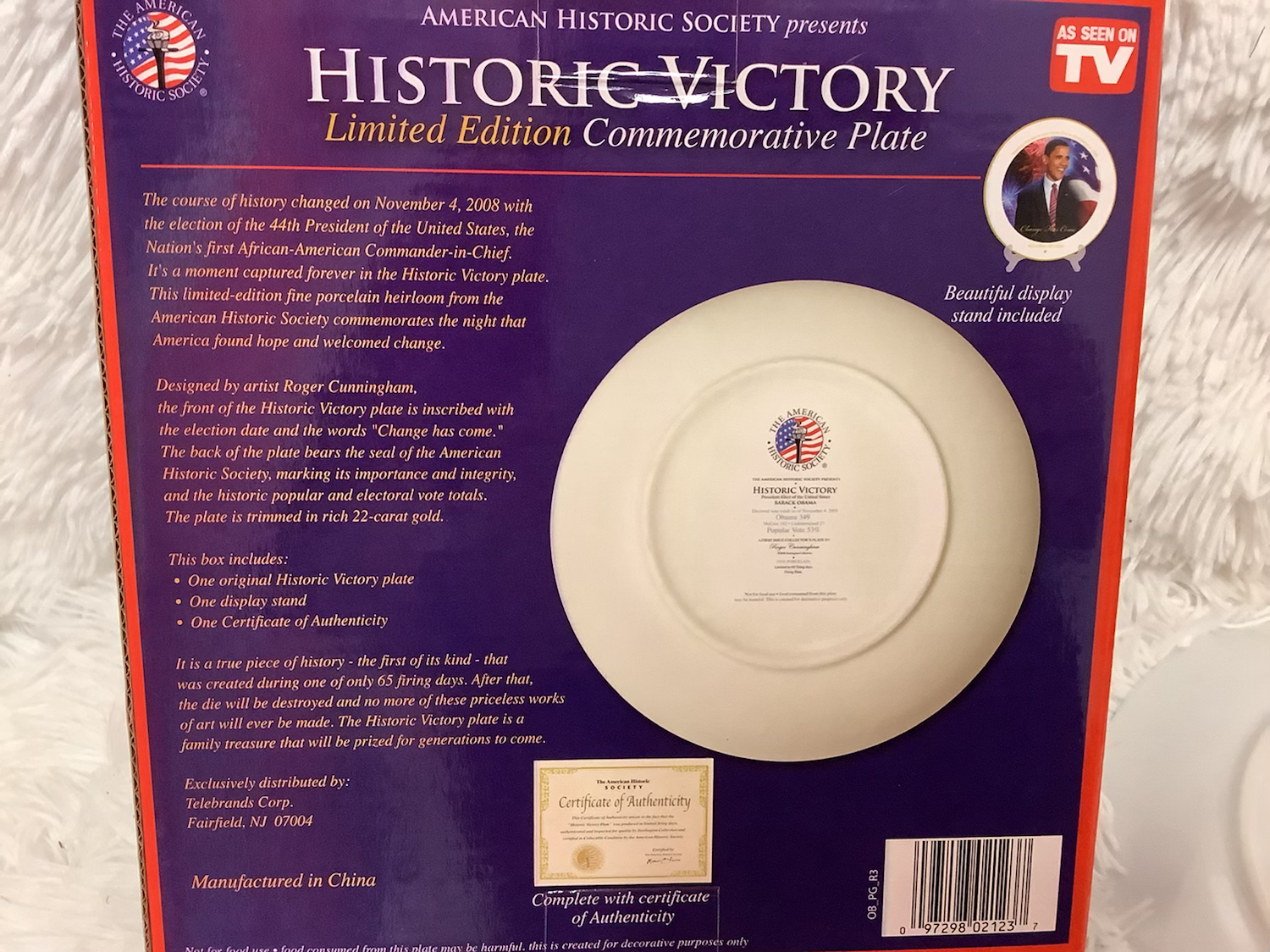 Collectors plate Barack Obama image 2