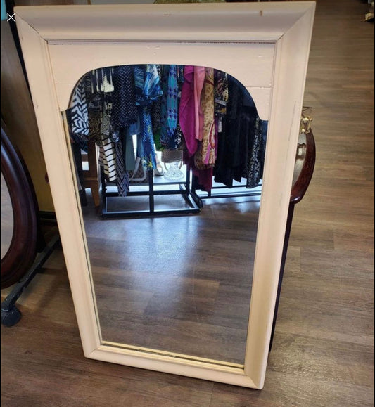 Hand painted solid wood framed mirror 37x22 image 0
