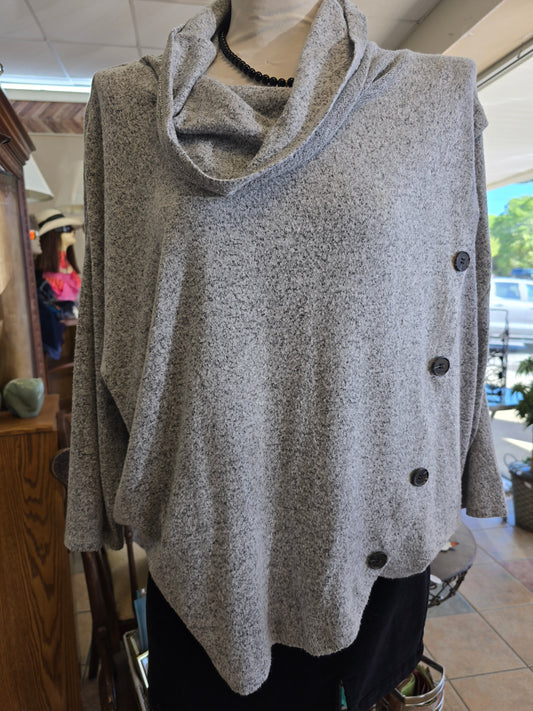 Long sleeve sweater blouse 1X image 1