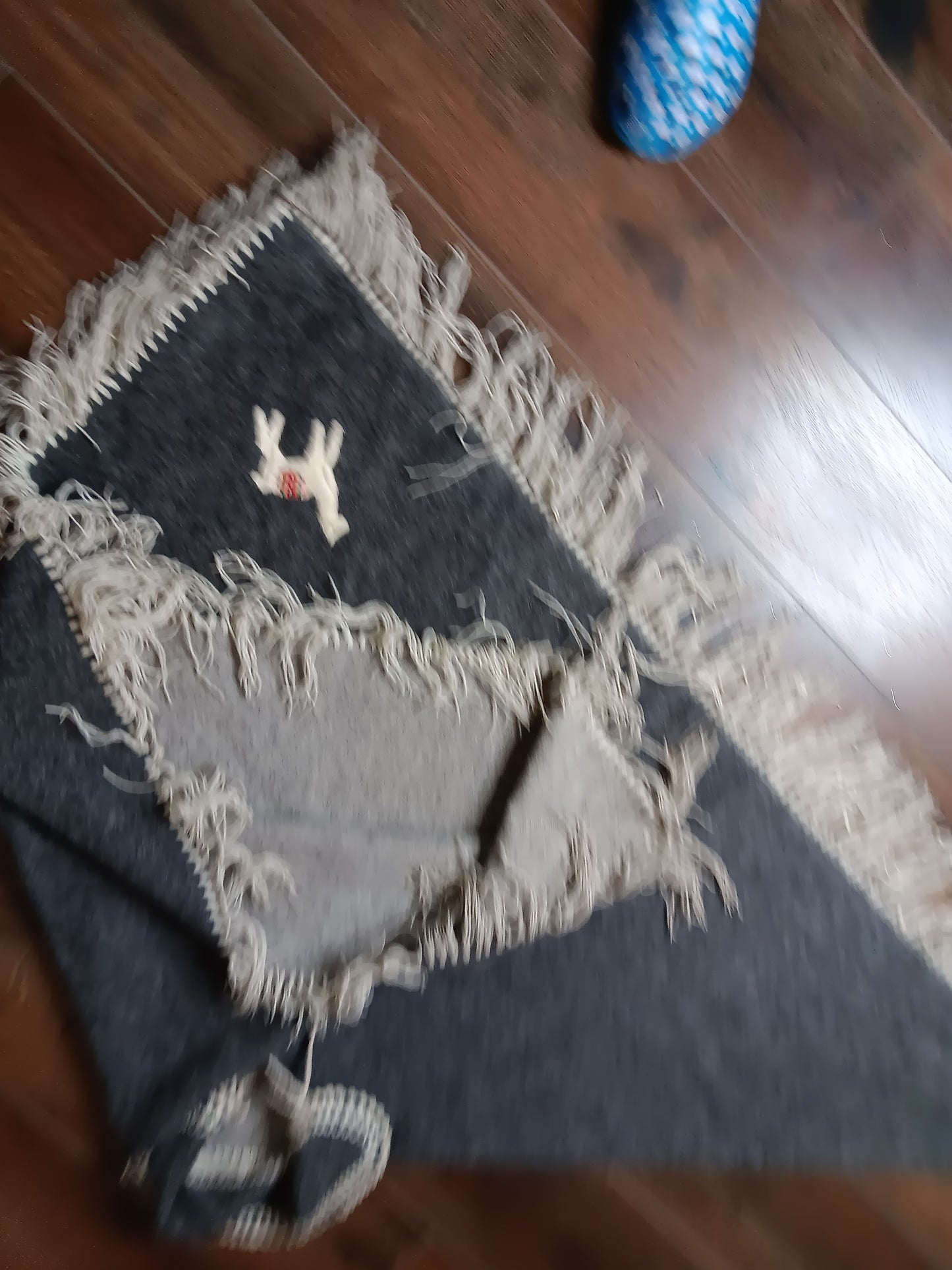Alpaca dark gray poncho image 5