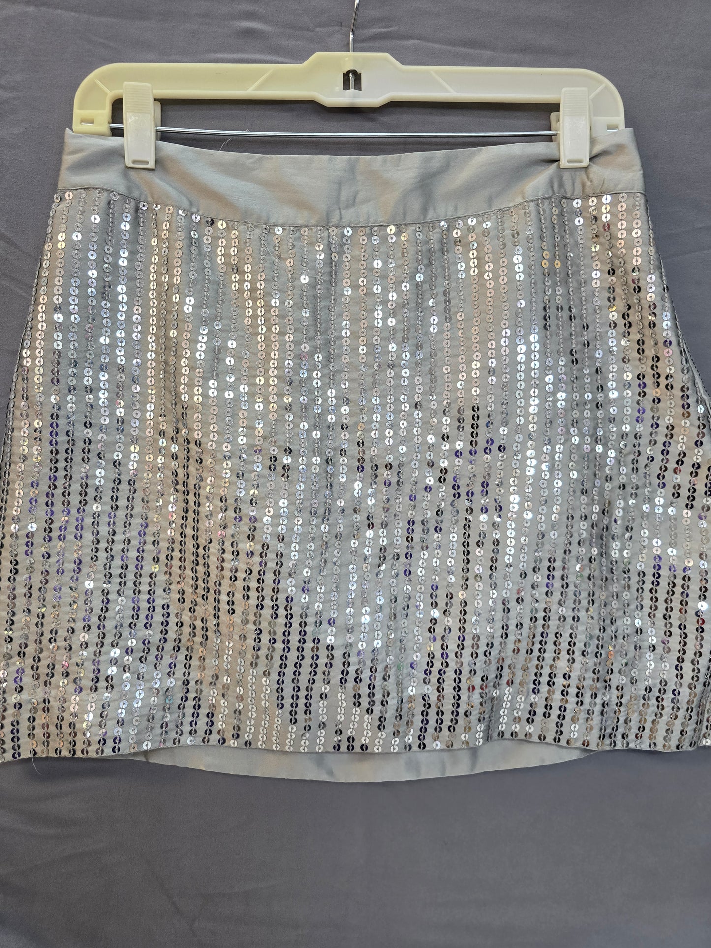 Gap shiny silver skirt size 8 image 0