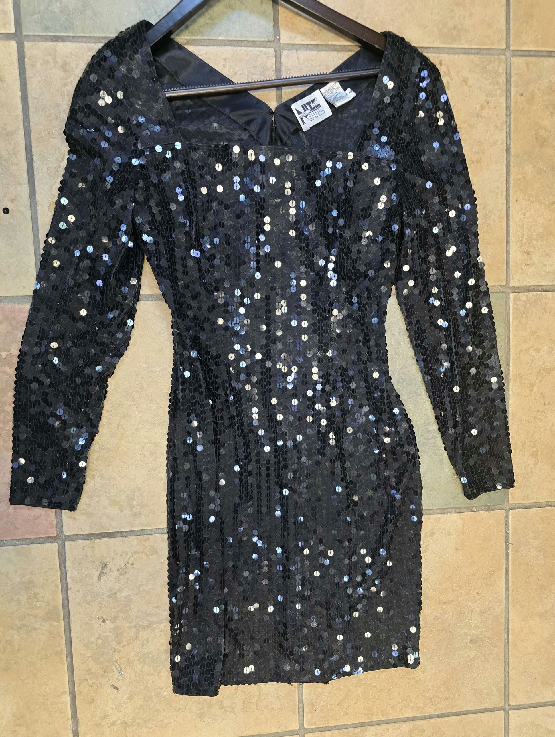 Vintage Niteline Dela Roufogali sequin dress Size 4 image 0