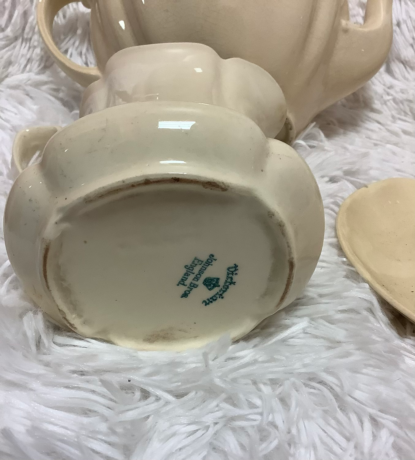 victorian johnson bros england china tea set image 3