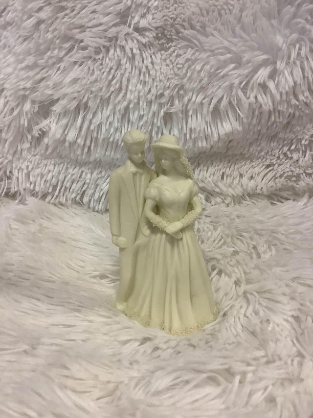 vintage porcelain wedding cake topper image 0