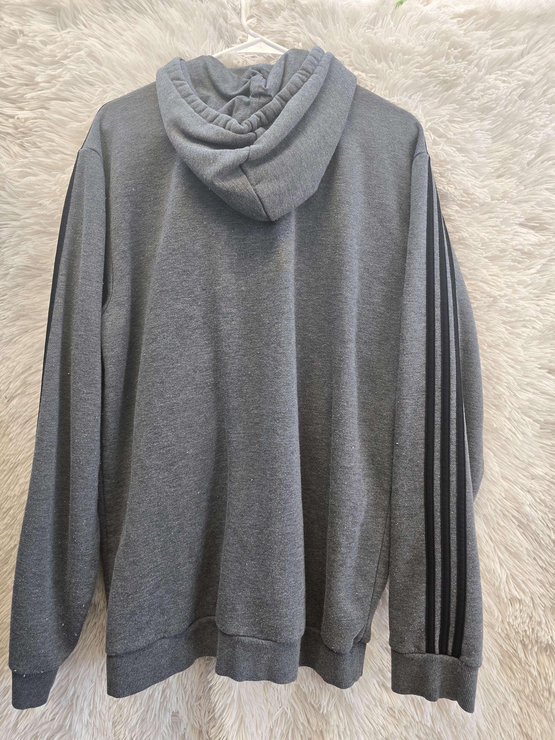 Adidas gray sweater hoodie size L image 4