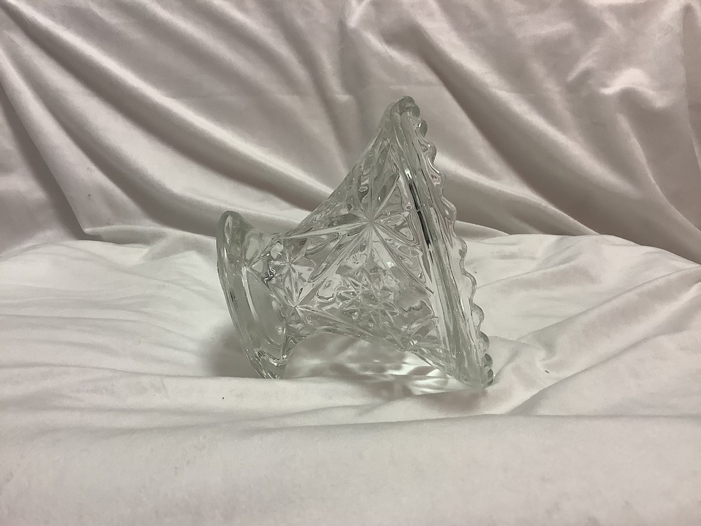 Vintage Clear Glass vase/ doubles as a punch bowl vase image 5