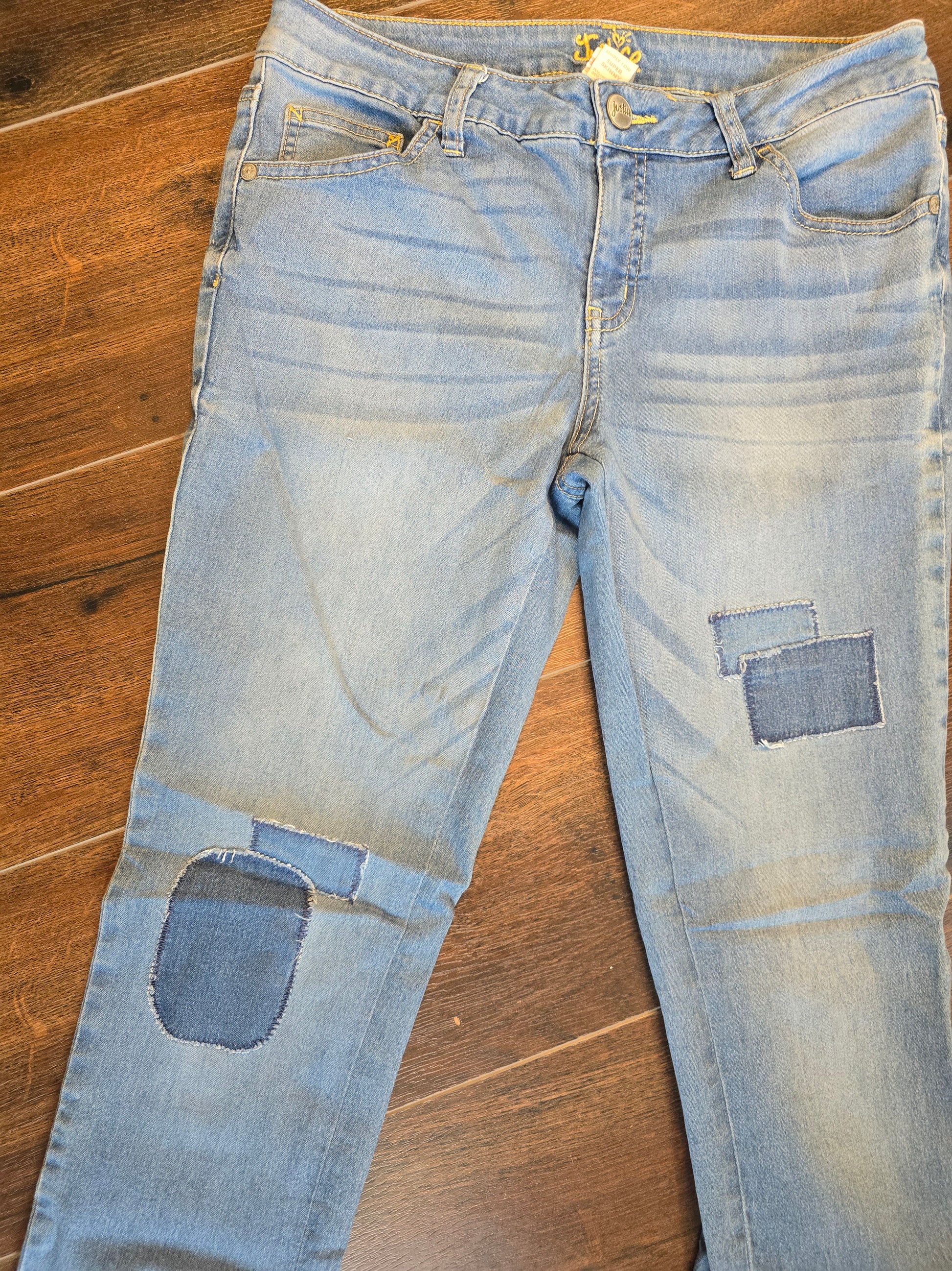 Girl skinny denim/jeans size 14.5 image 1