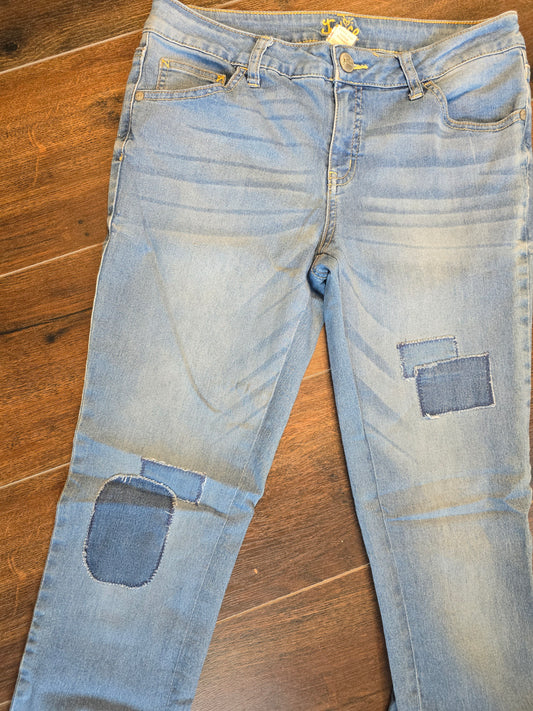 Girl skinny denim/jeans size 14.5 image 1
