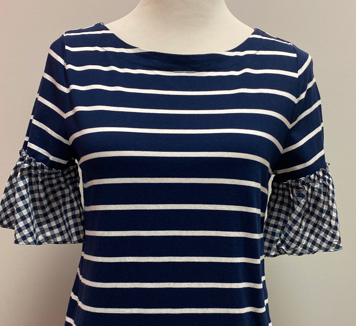 St. John’s Bay Blue Striped Top (M) image 2