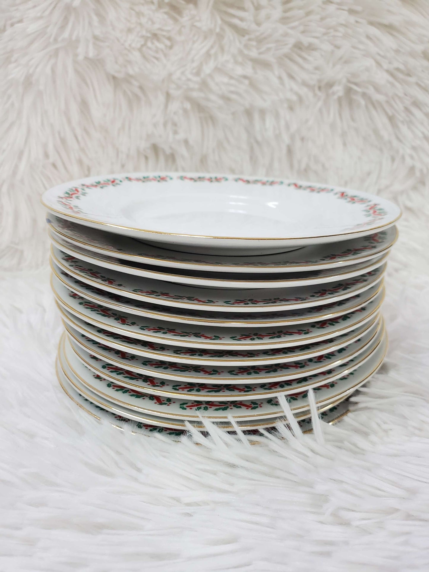 Christmas cake plates set of 12 image 0