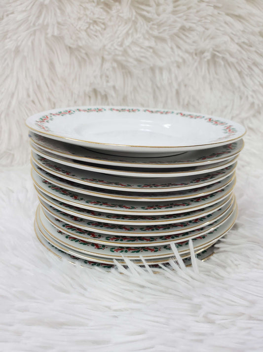 Christmas cake plates set of 12 image 0