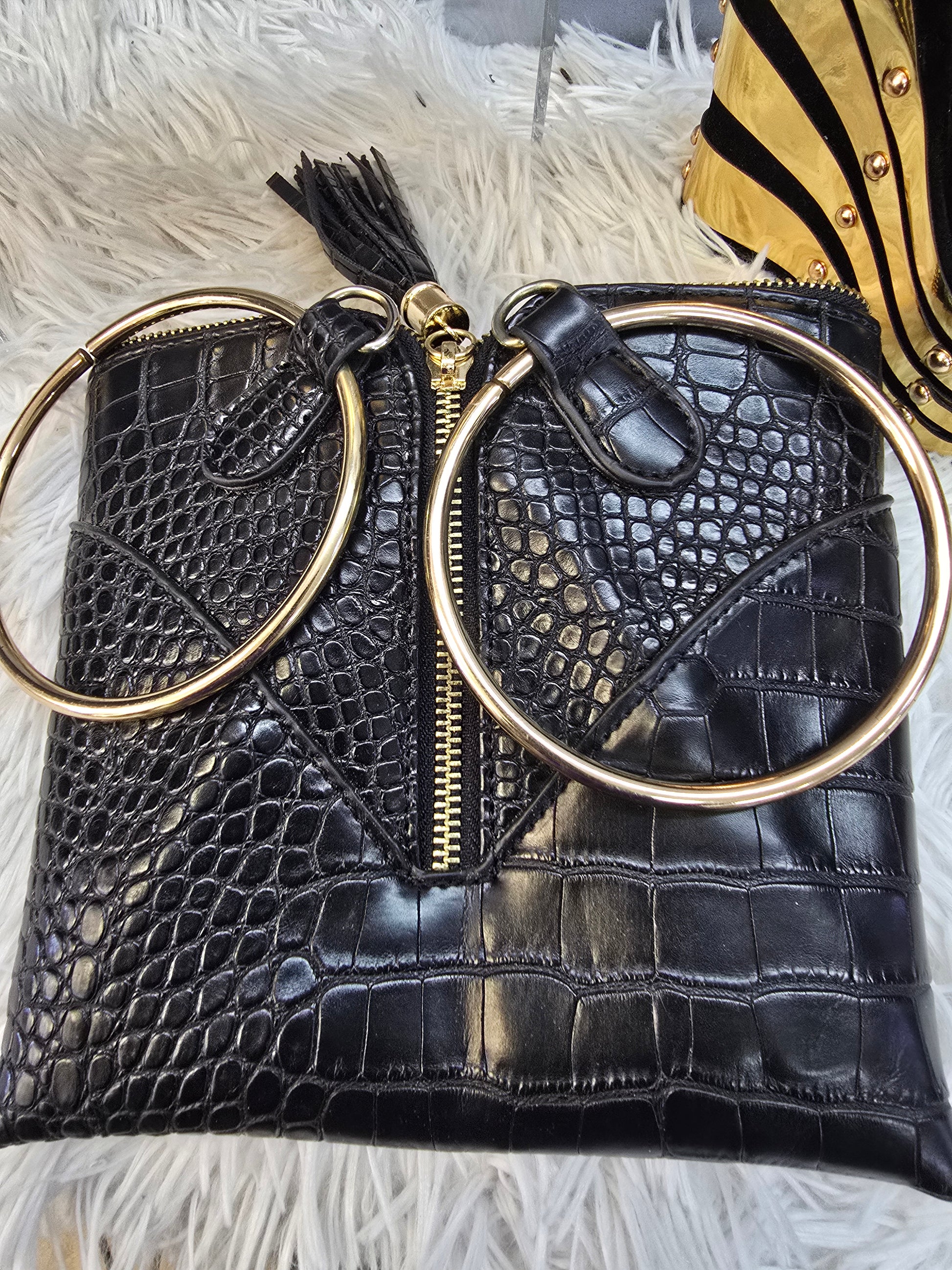 Black and gold purse/bag image 2