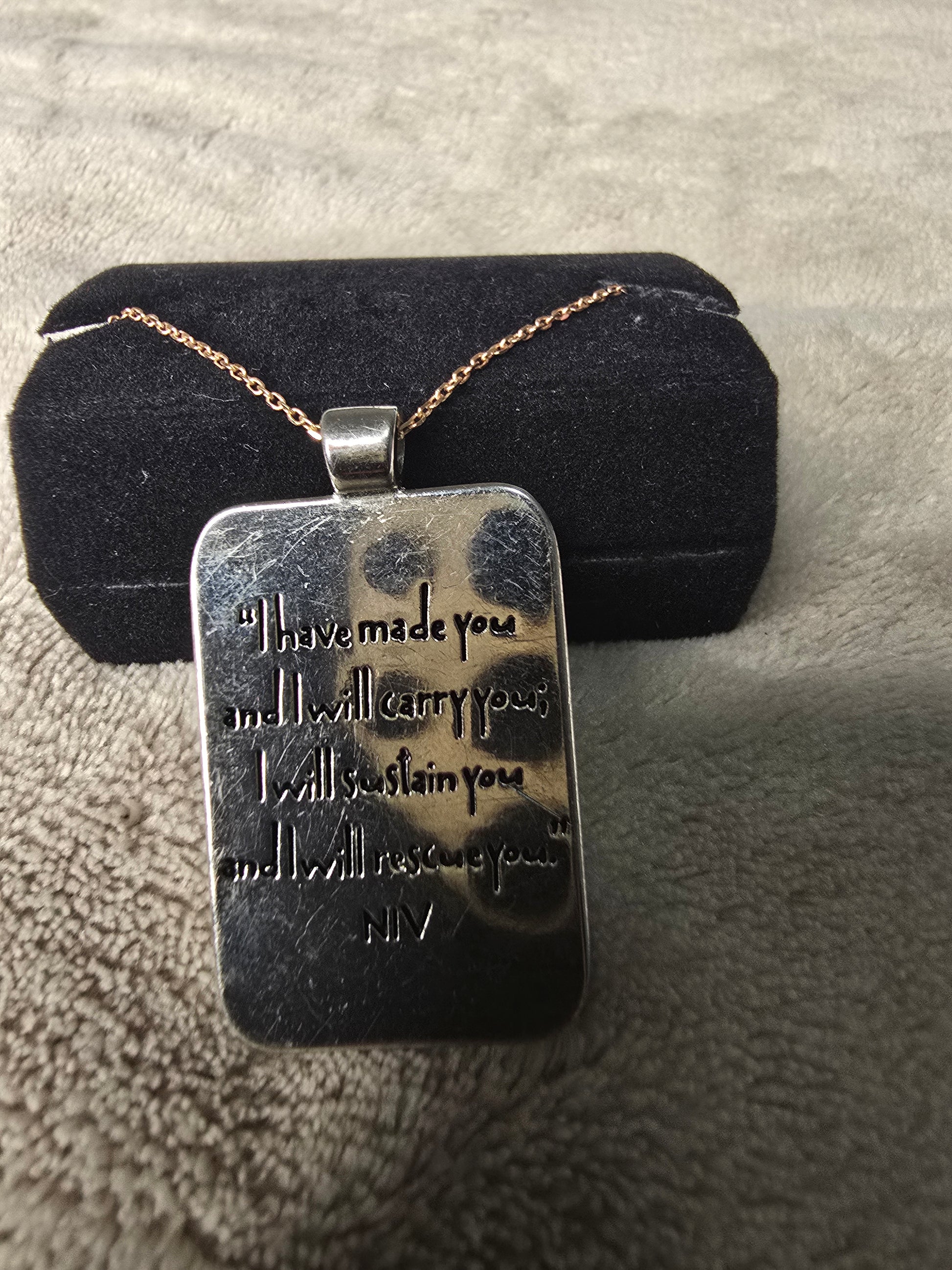 Inspirational Scripture Pendant – Isaiah 46:4 (Pendant Only) image 3