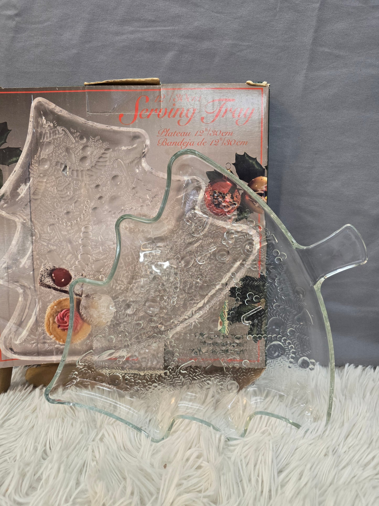 Christmas glass serving platter  image 3