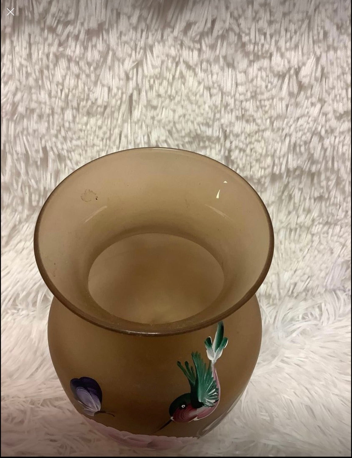 Floral Hummingbird Vase 8 inch tall image 2