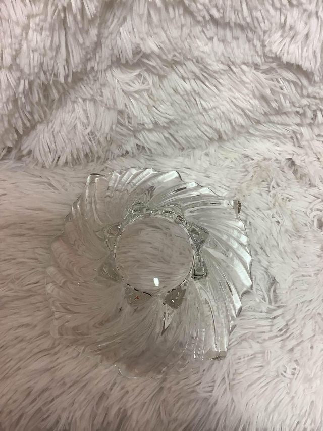 vintage Mikasa Belle Epoque Glass Swirled Candle Holder image 2