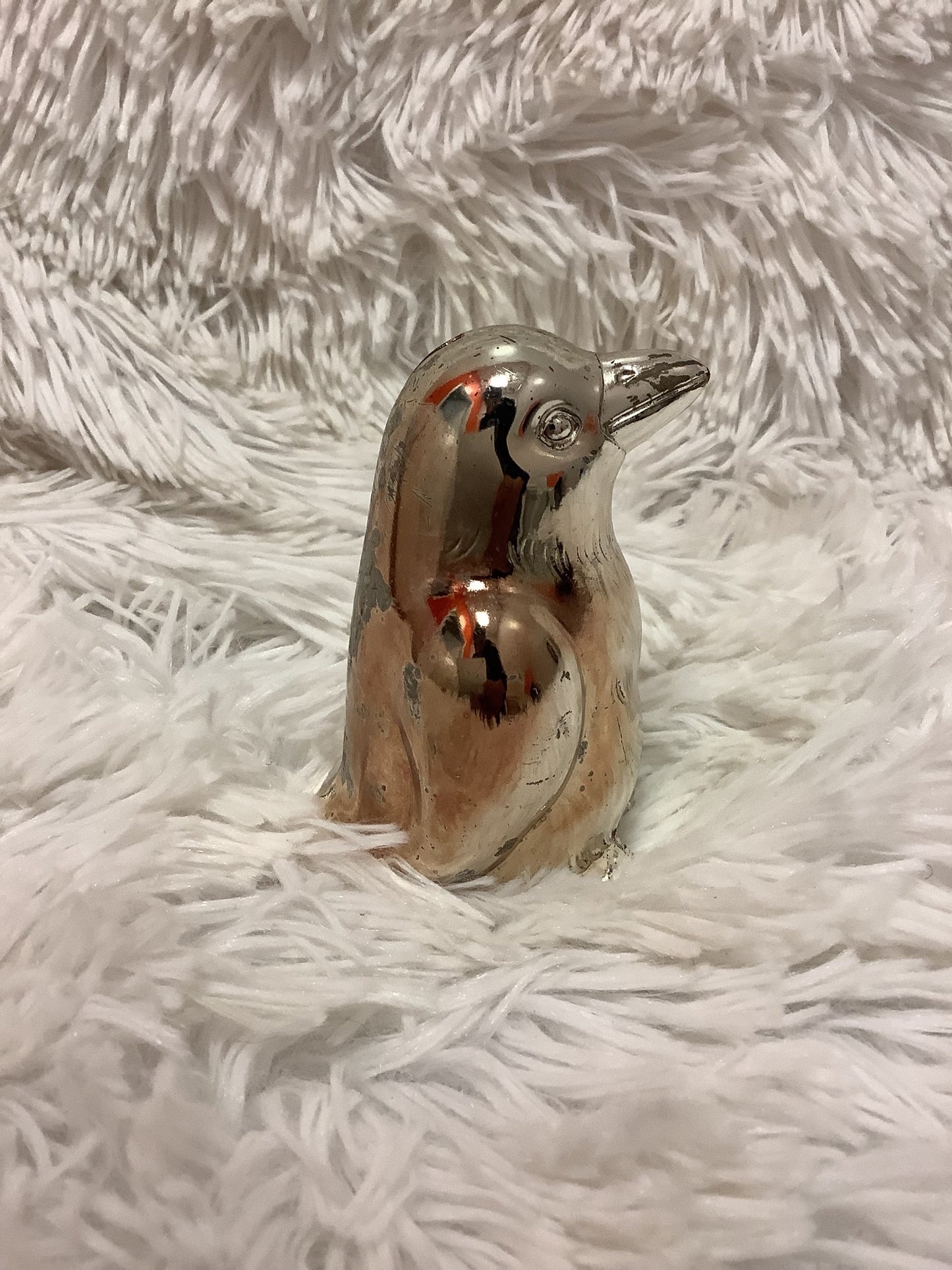 Small silver bird bank image 1