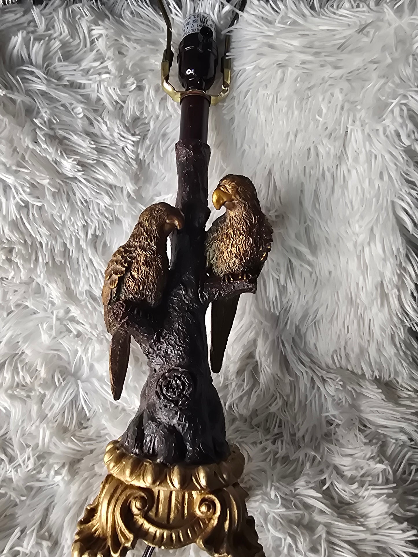 Vintage Style Parrot Table Lamp Base