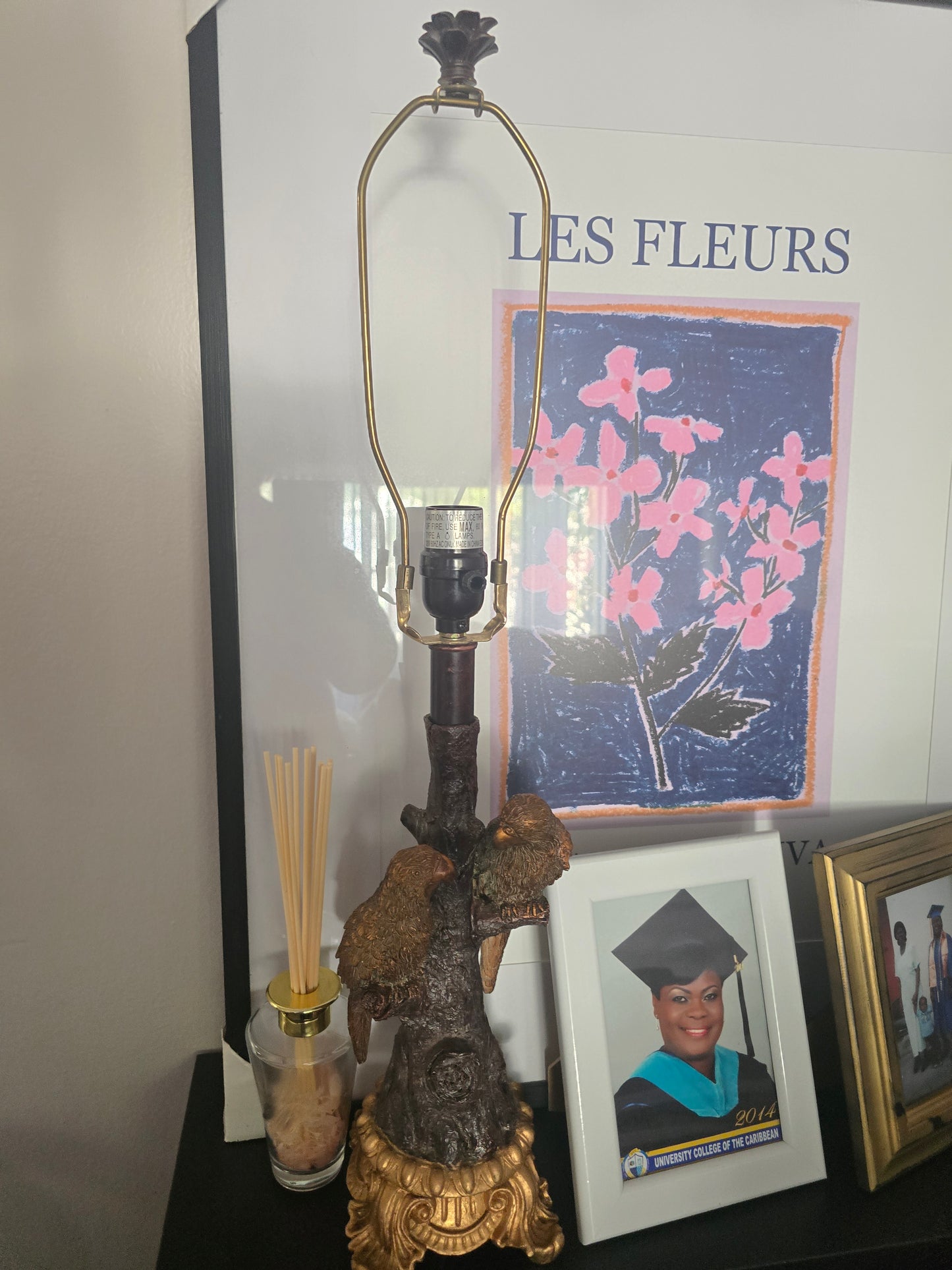 Vintage Style Parrot Table Lamp Base