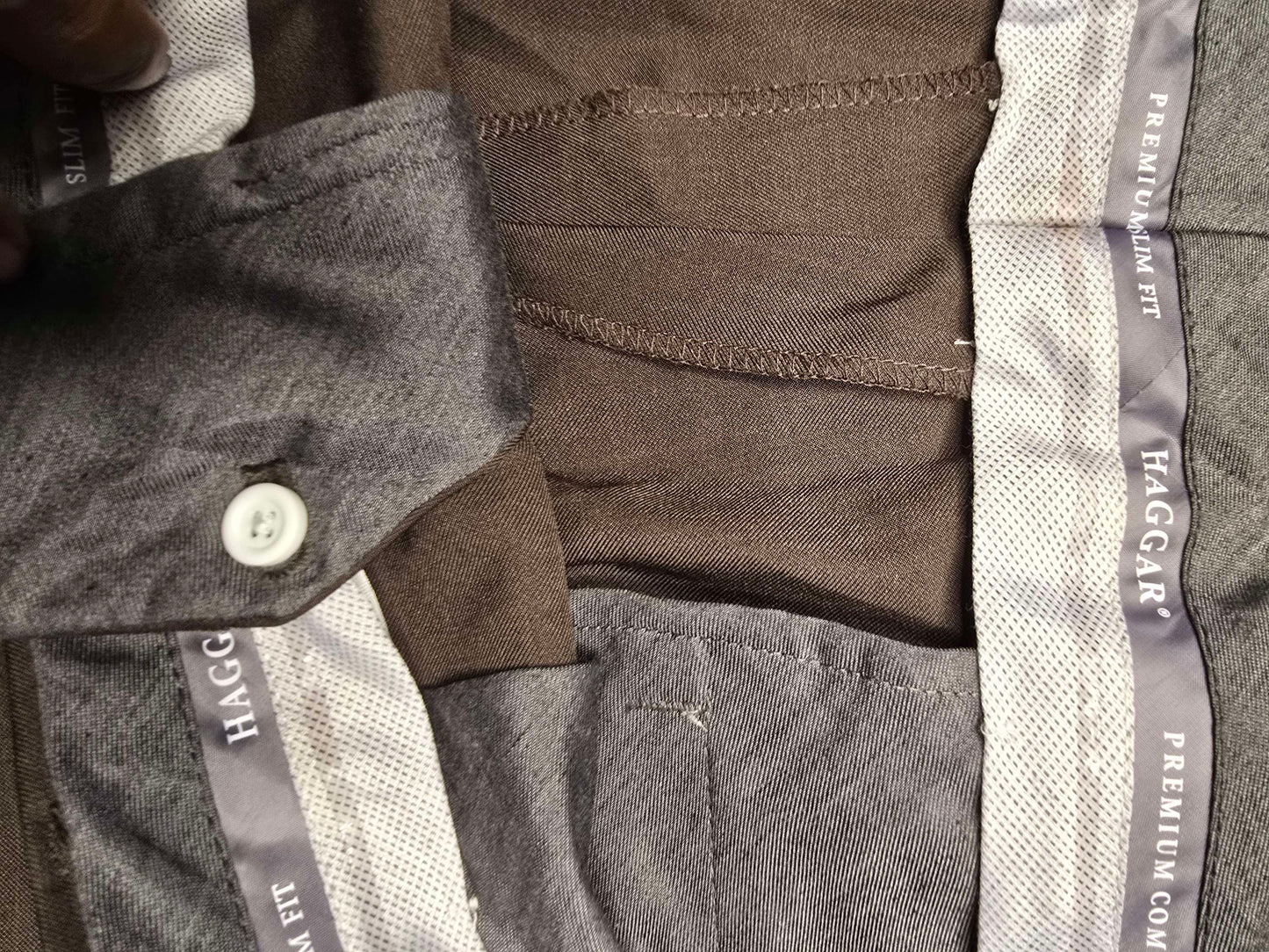 Men dress pants haggar slim fit 38x32 image 2