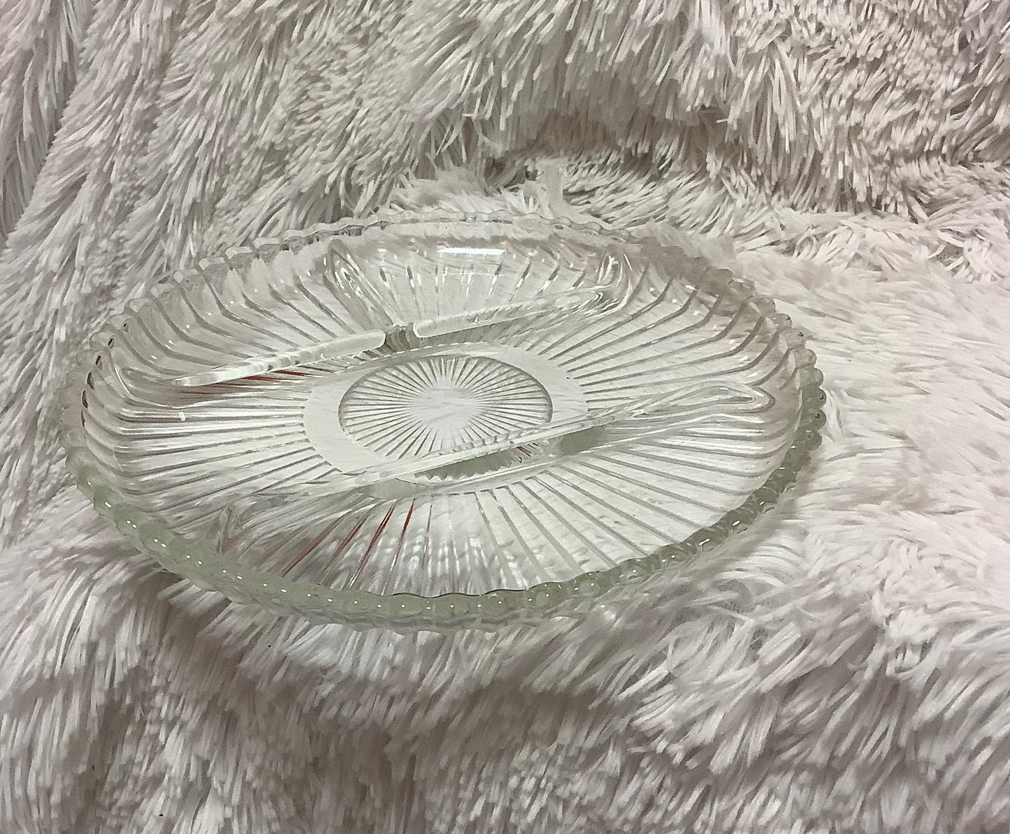 Divided glass serving tray image 4