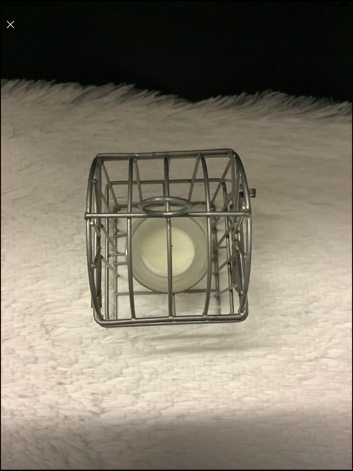 Vintage bird cage candle holder image 3