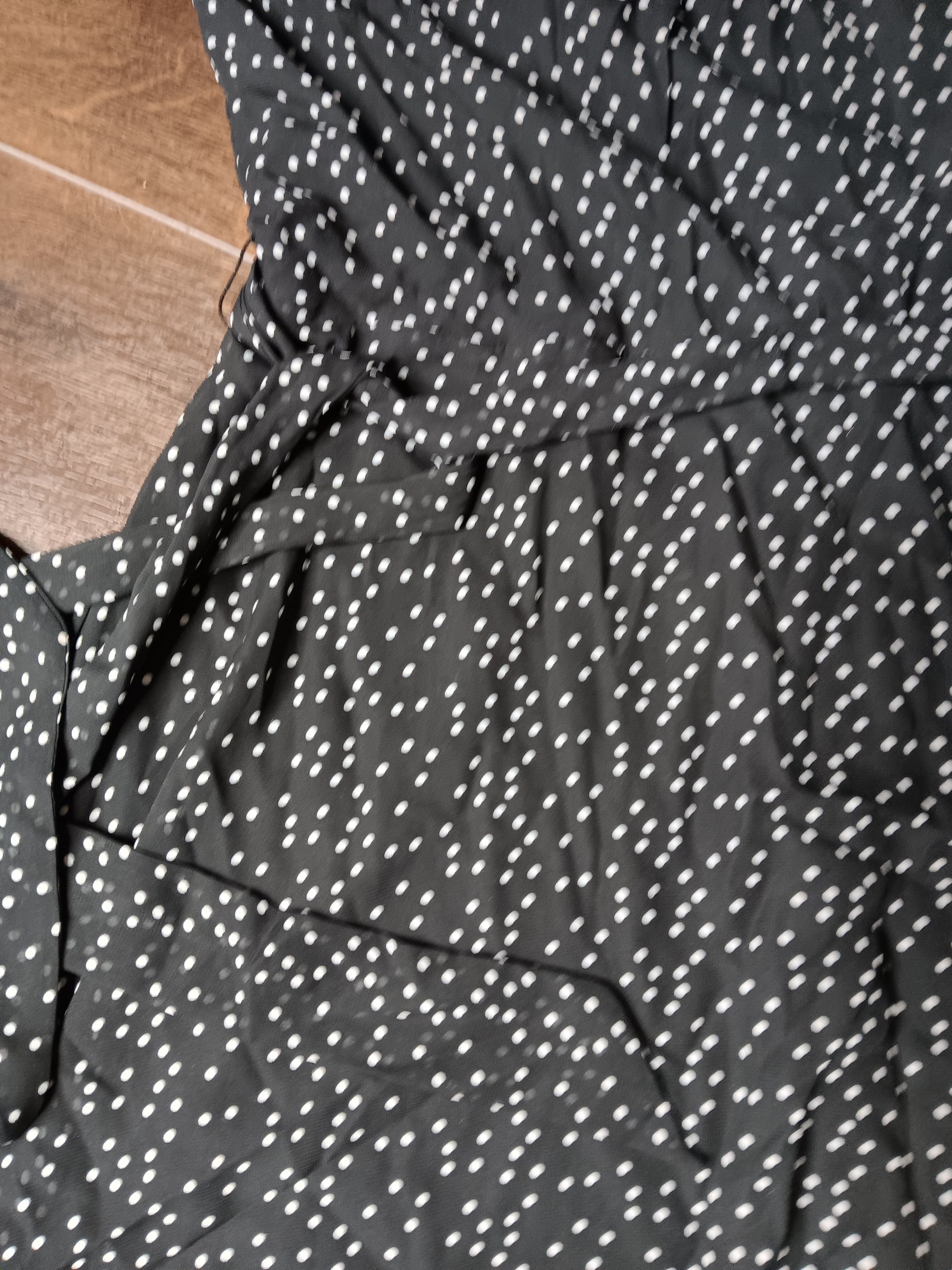 1 piece Polkadot Black dress size Large image 2