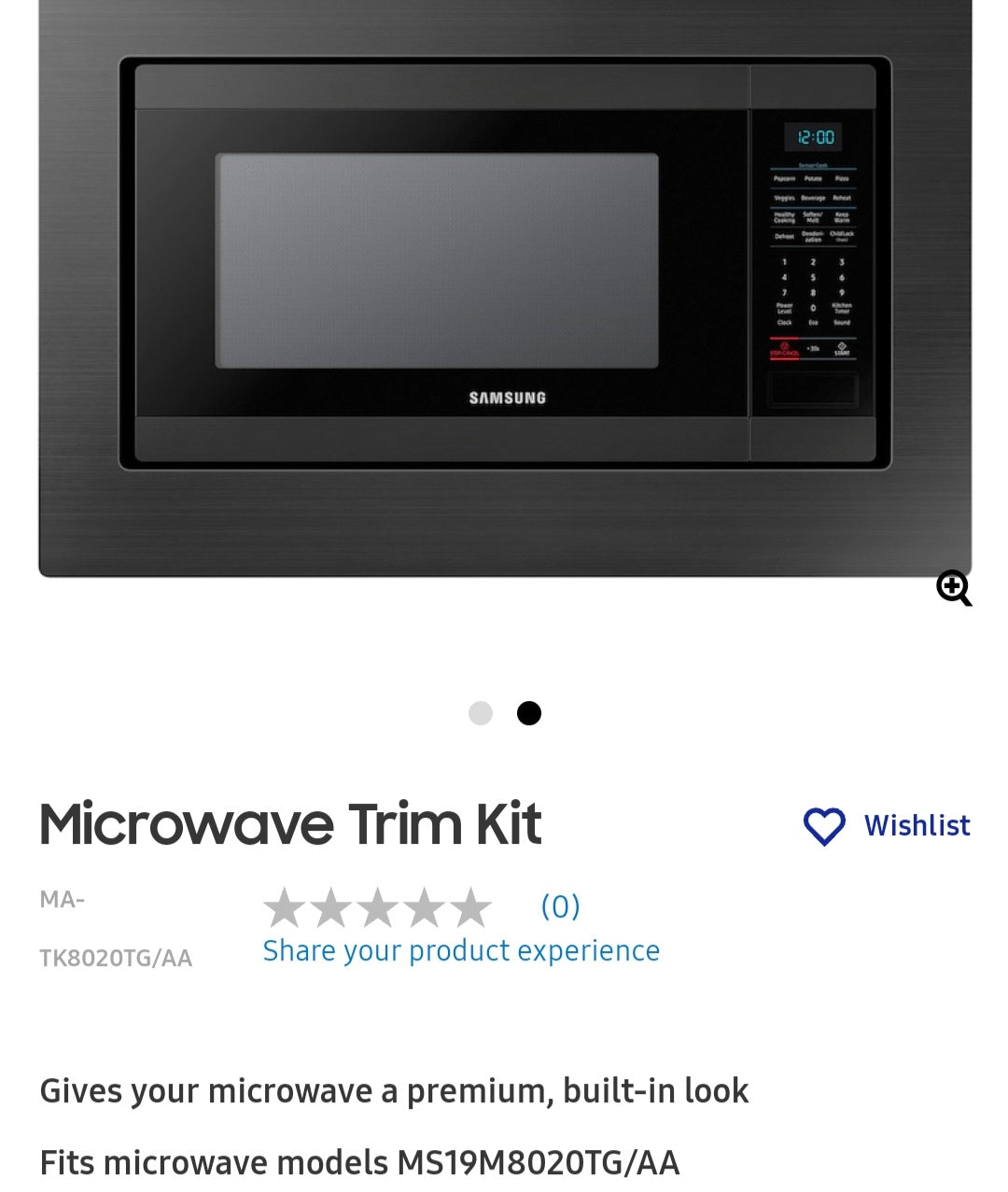 Trim Kit MS19M8020TG/AA microwave image 2