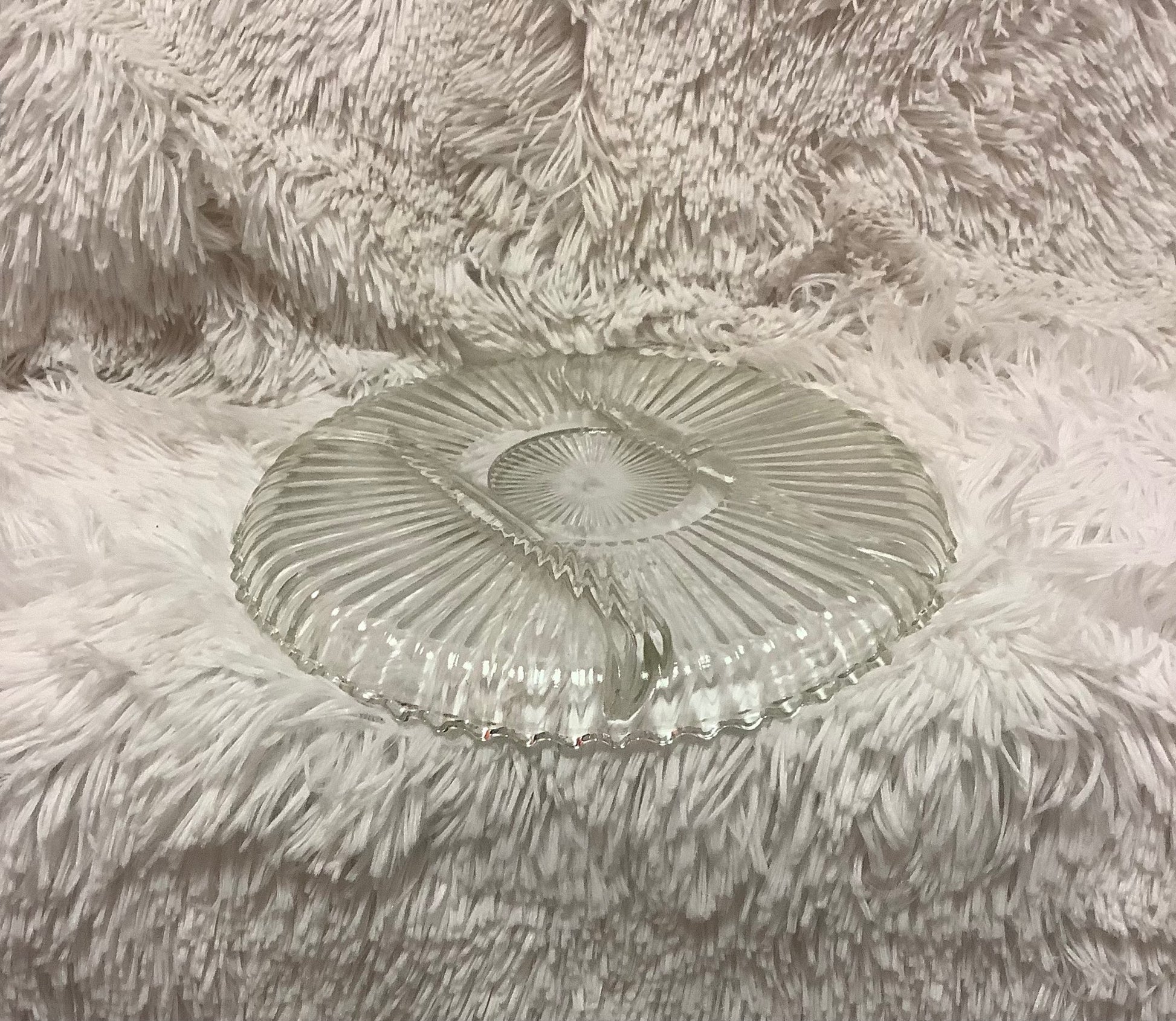 Divided glass serving tray image 2