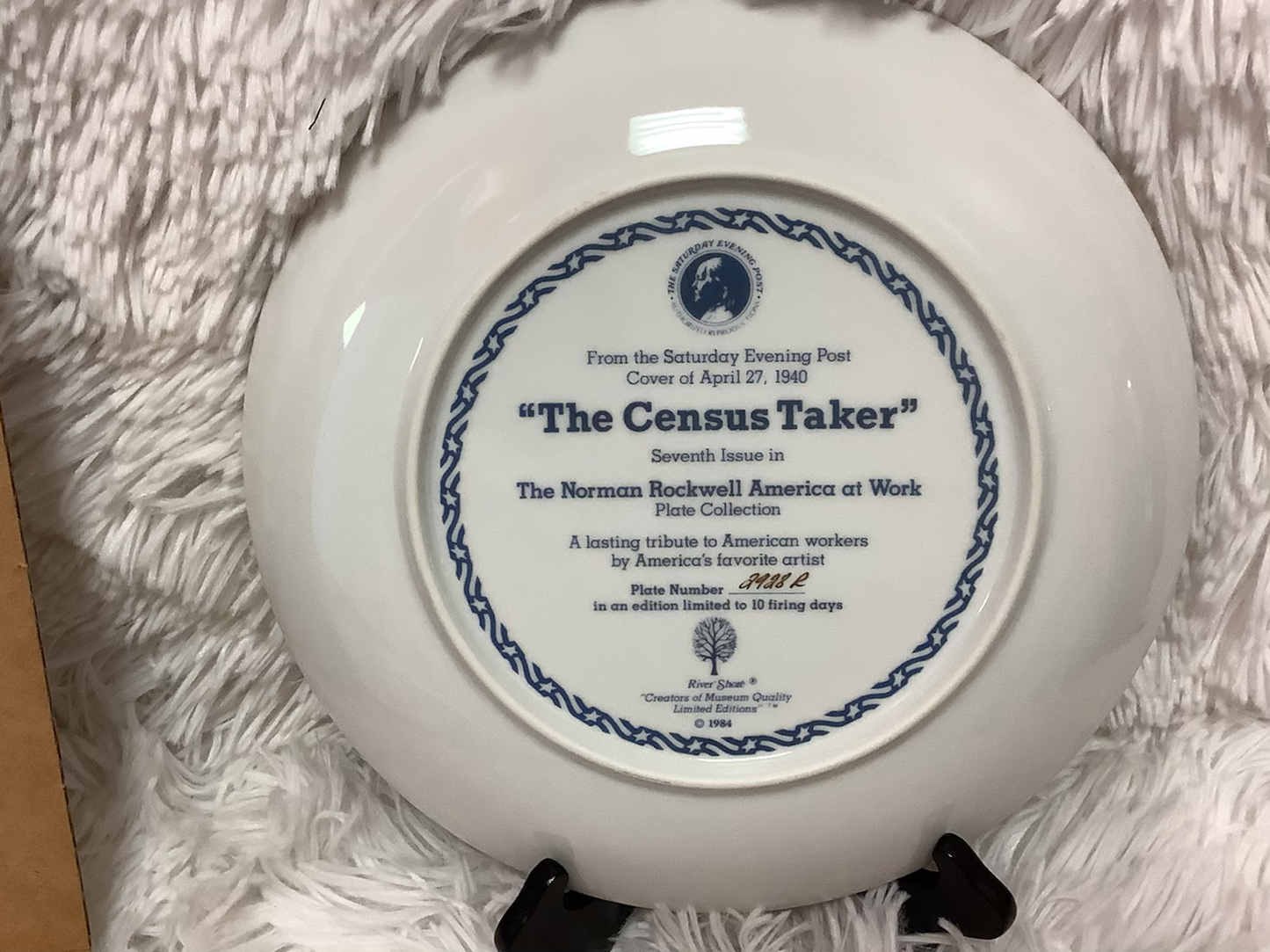 Norman Rockwell “the census taker” plate image 1