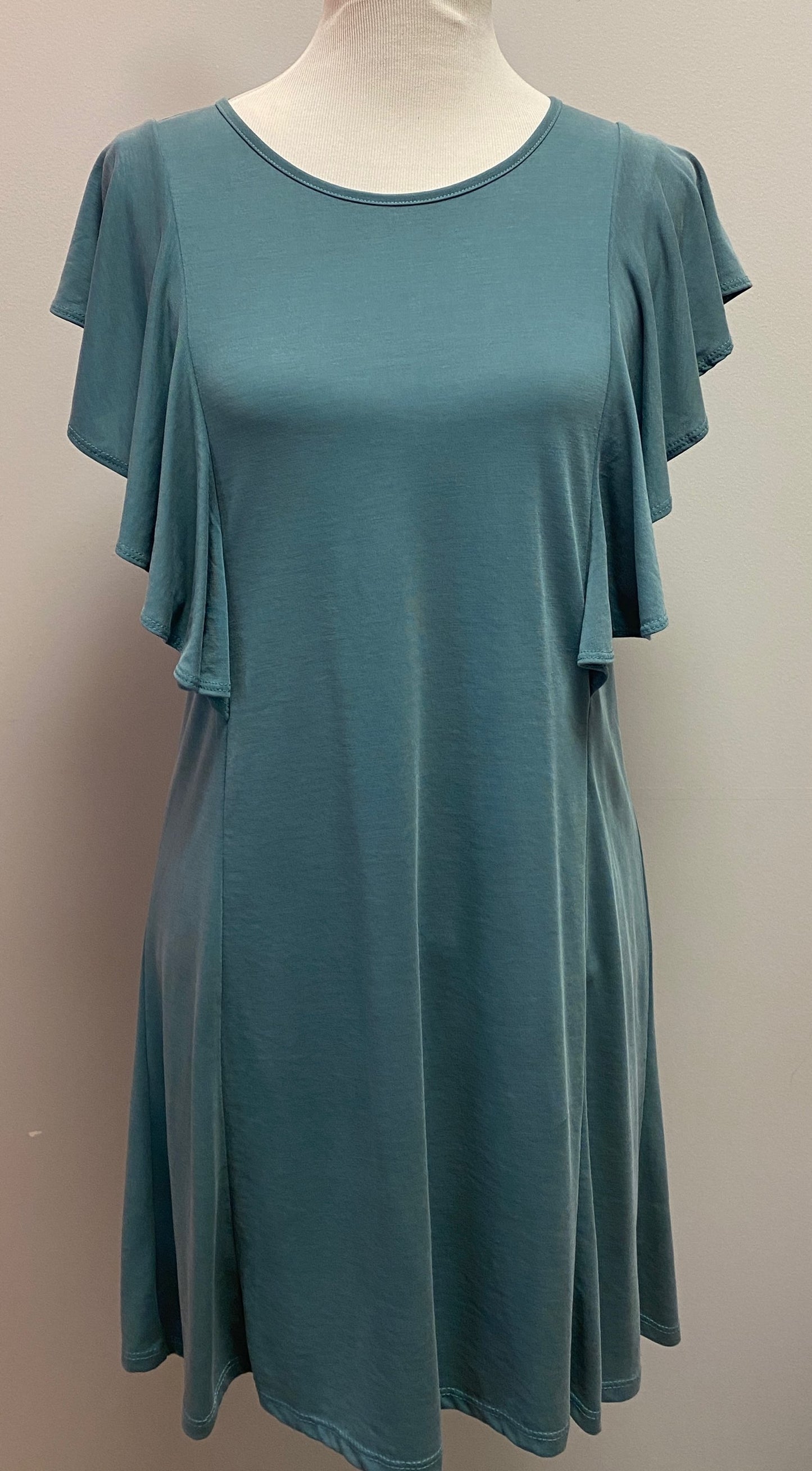 Pink Rose Turquoise Dress (M) image 0