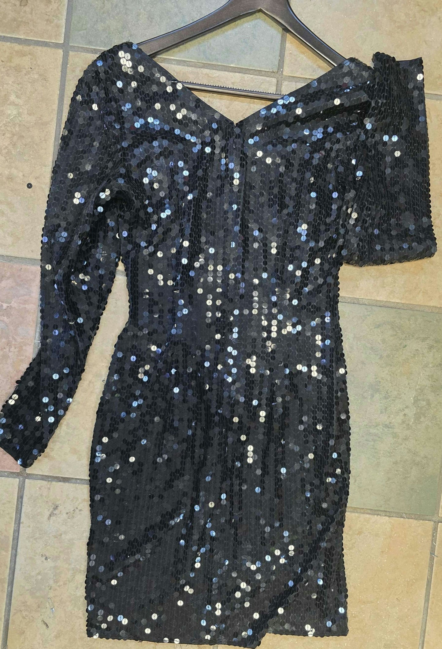 Vintage Niteline Dela Roufogali sequin dress Size 4 image 5