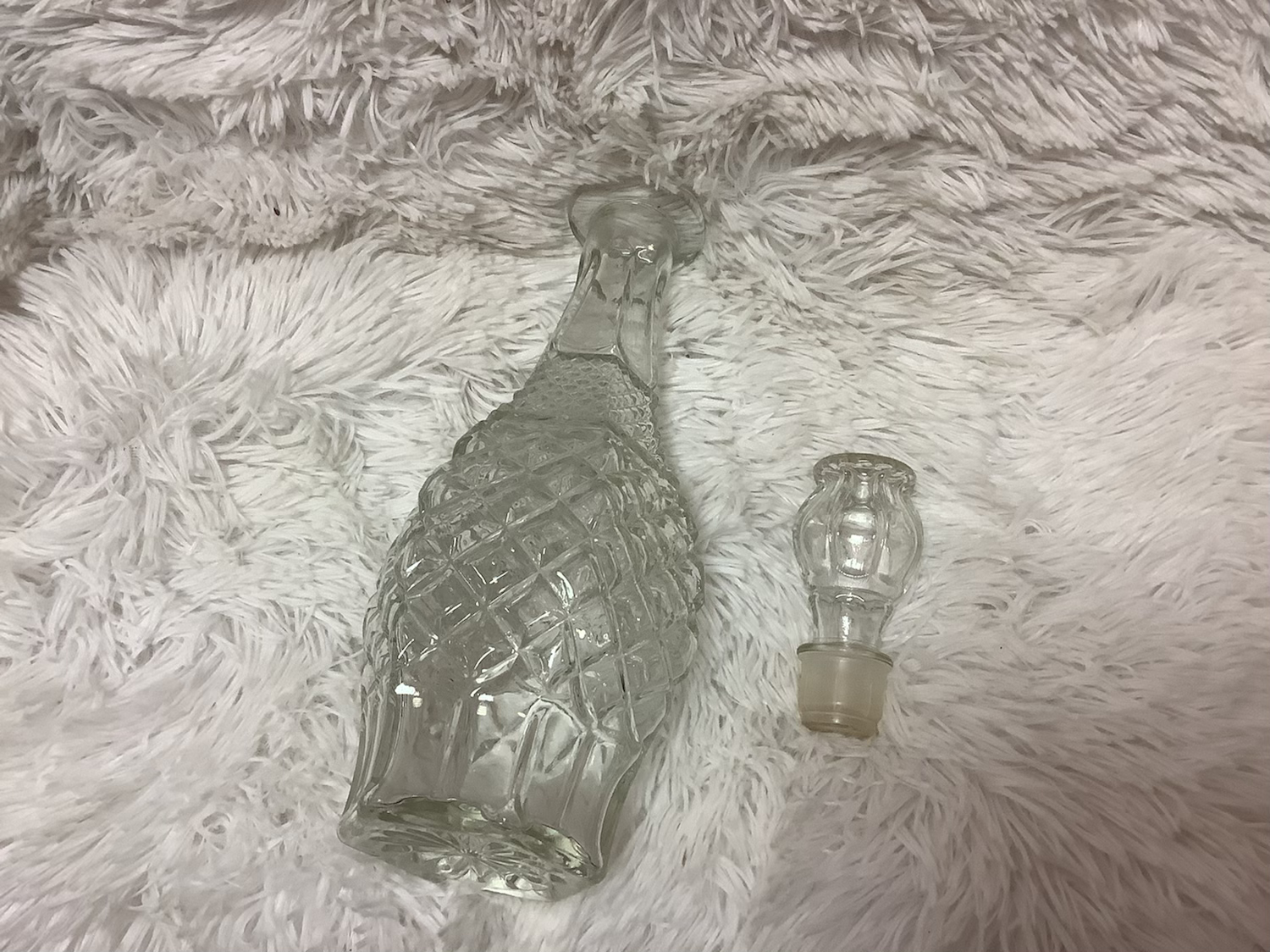 Vintage glass decanter with stopper image 3