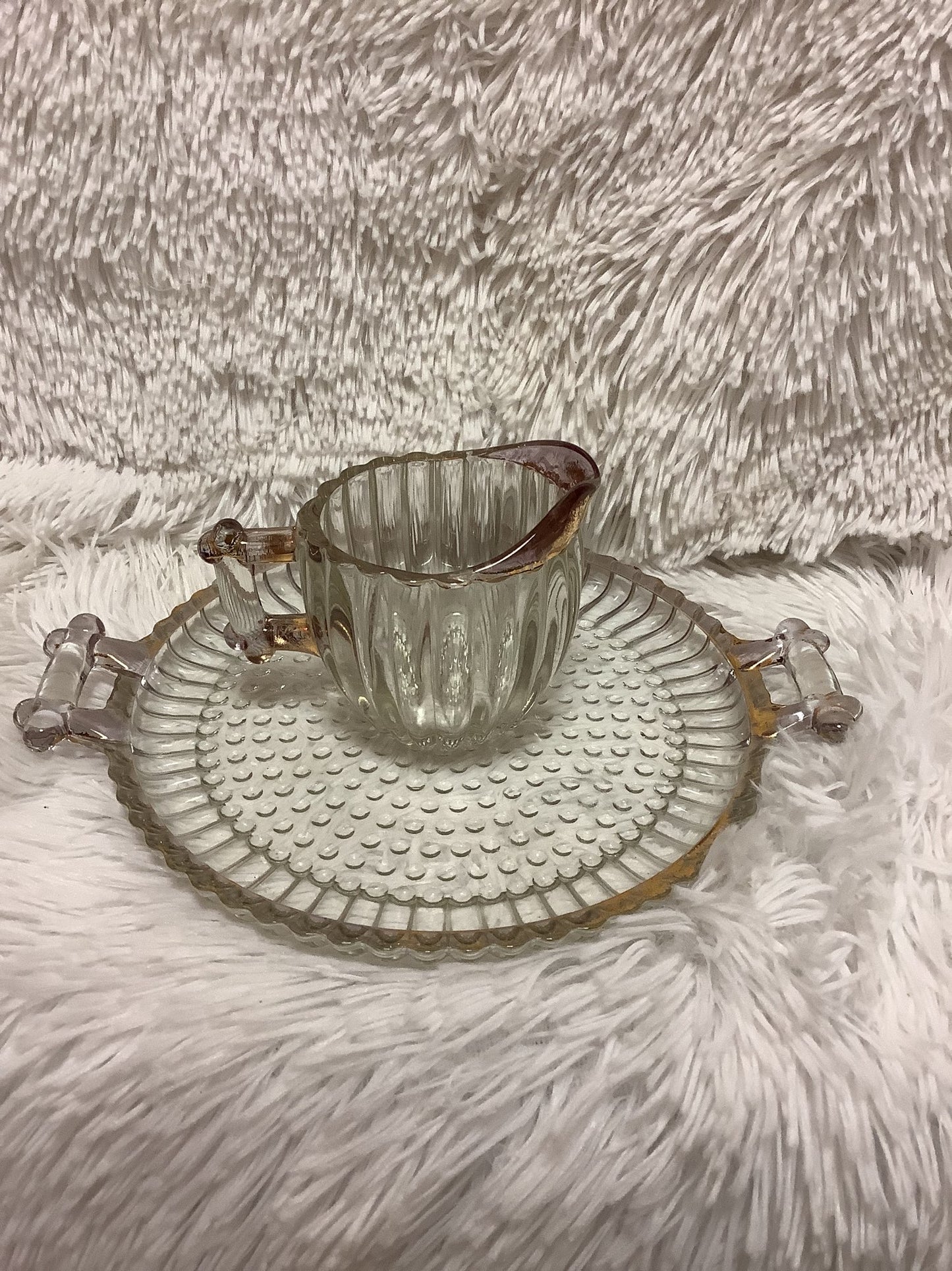 vintage serving tray and pitcher image 0