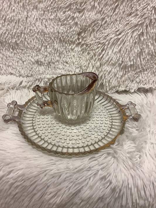 vintage serving tray and pitcher image 0