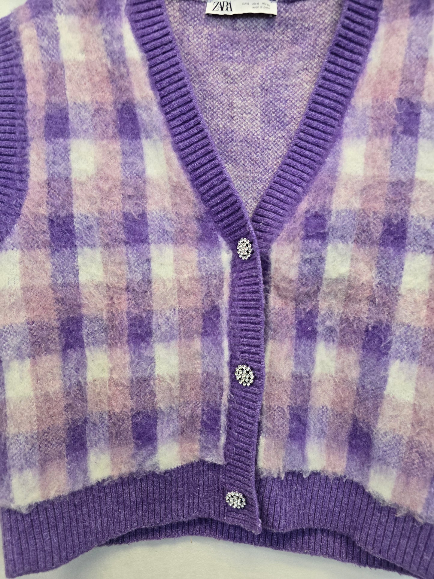 Zara purple mix vest size small image 0