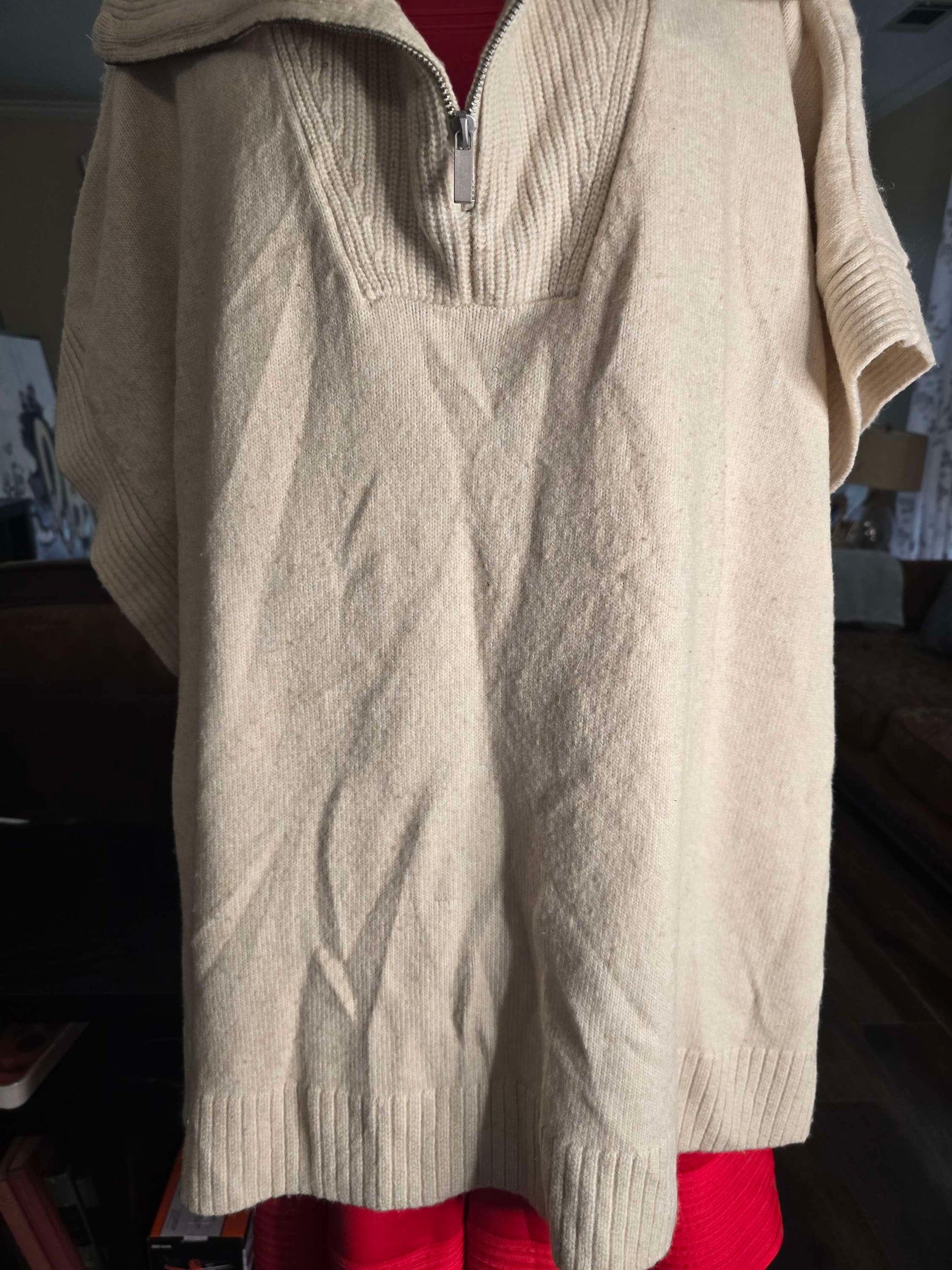 H/M ivory poncho image 1