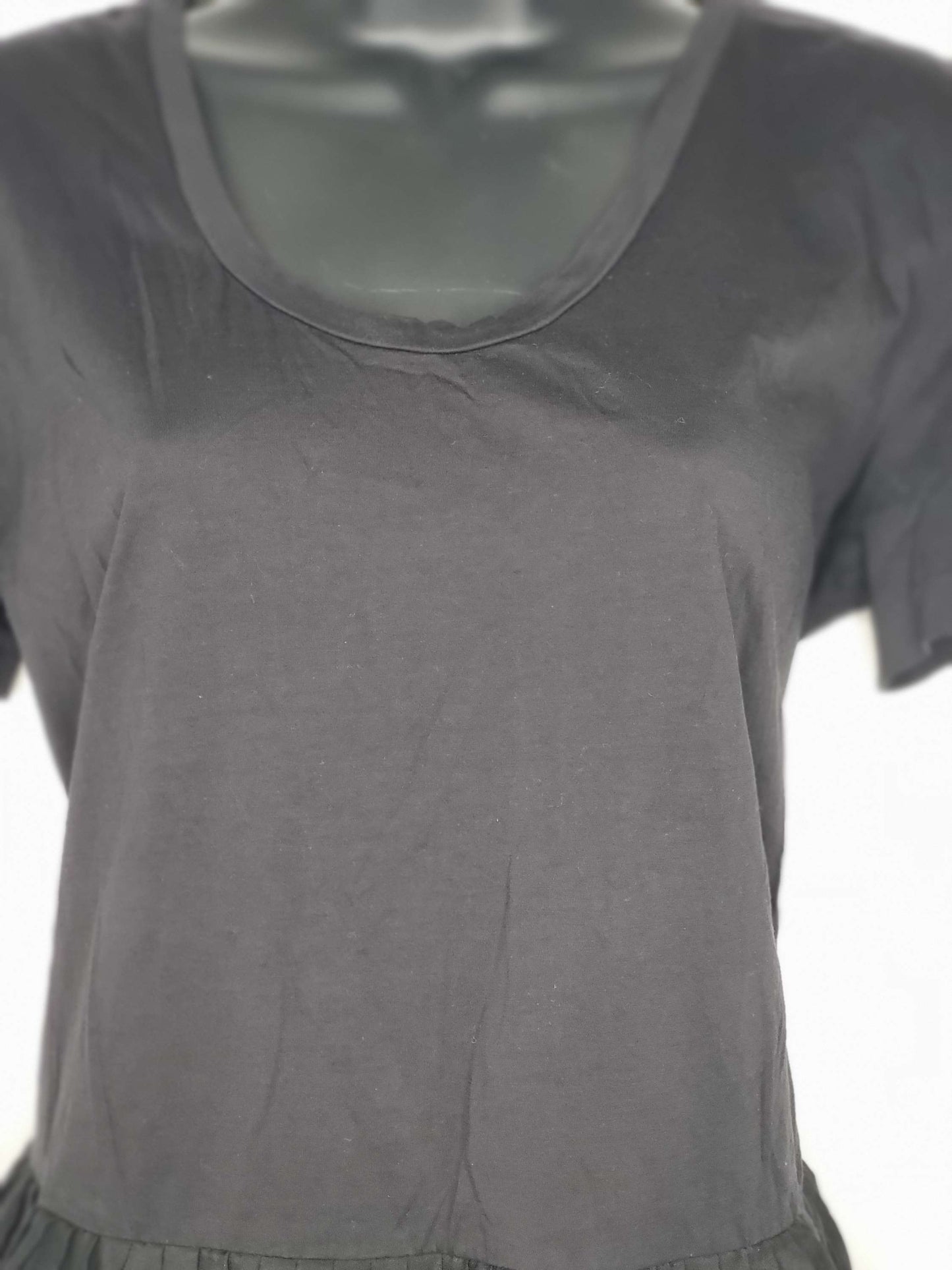 J crew pleated hem black blouse size 8 image 2