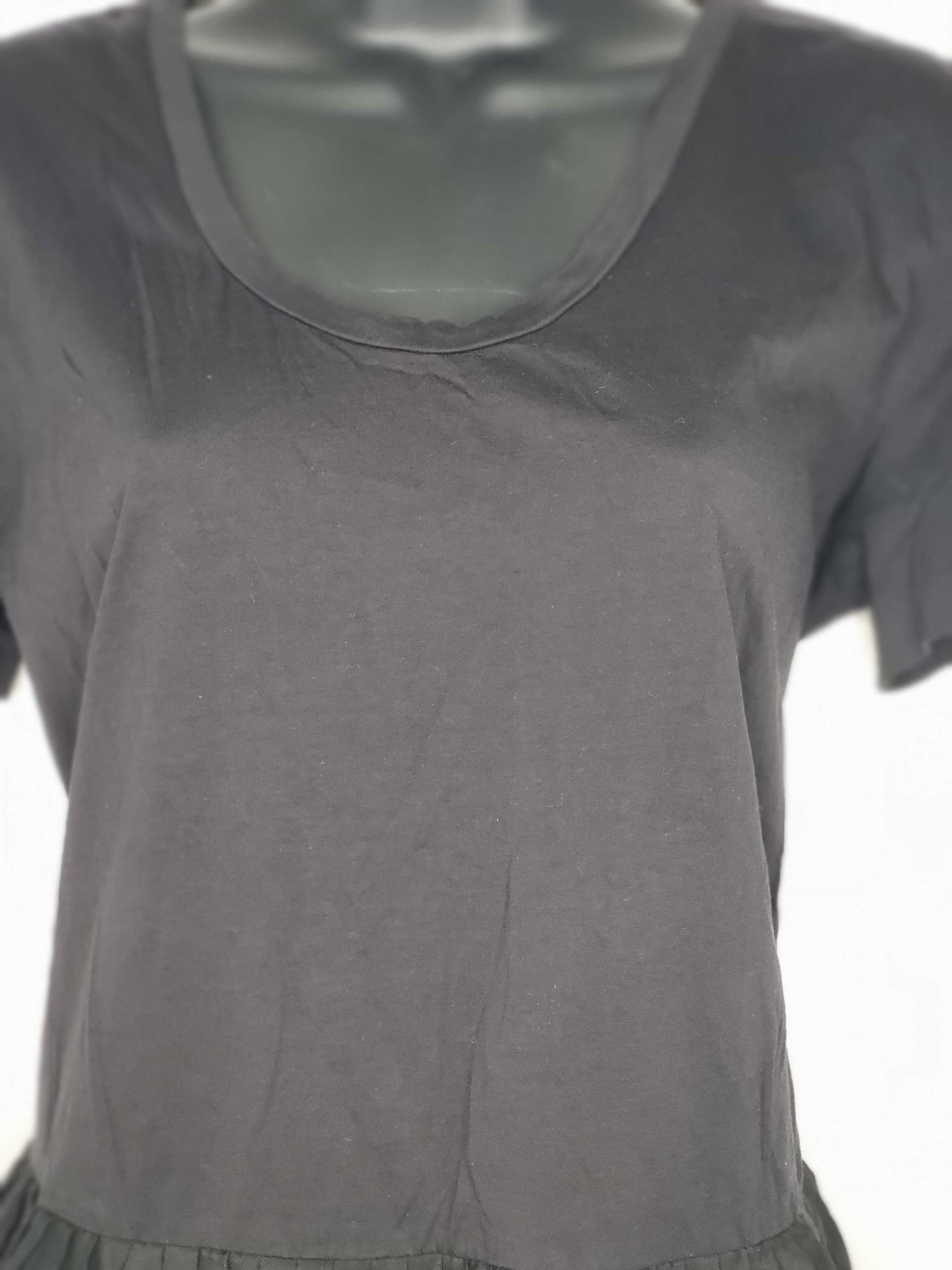J crew pleated hem black blouse size 8 image 2