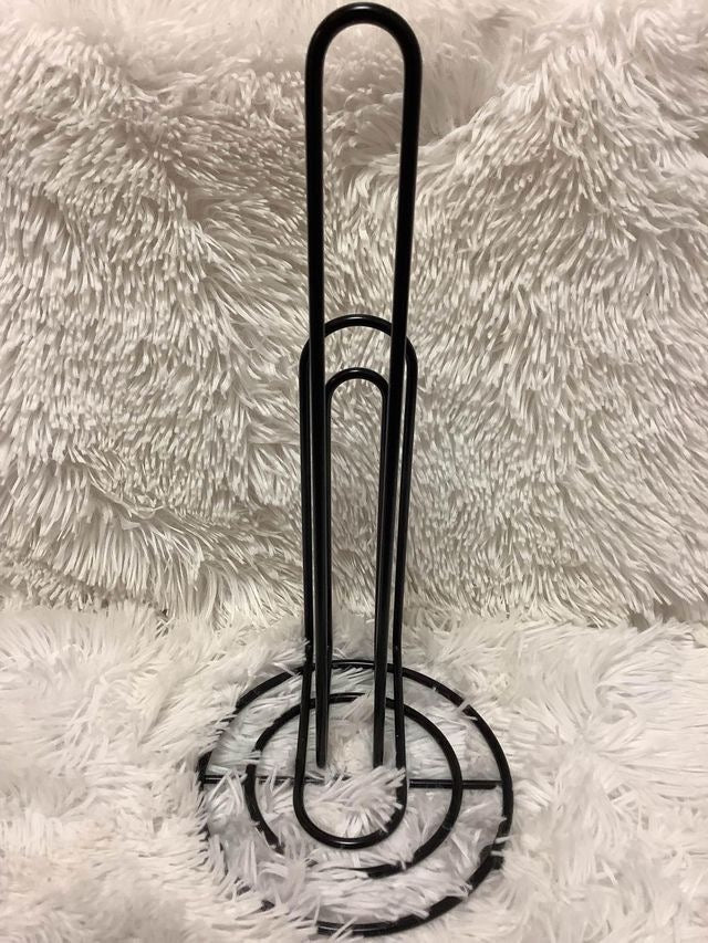 Black Paper Towel Holder image 1