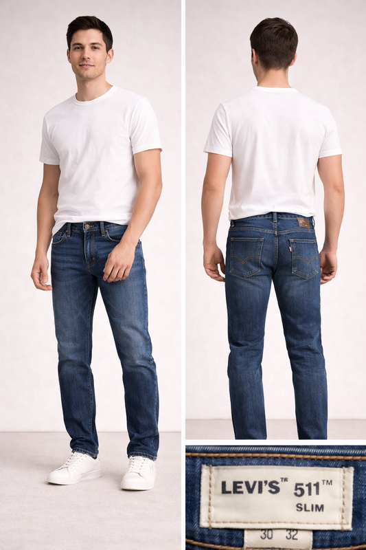 Levi’s 511 Slim Fit Jeans – 28/30 Classic Dark Wash Denim image 1