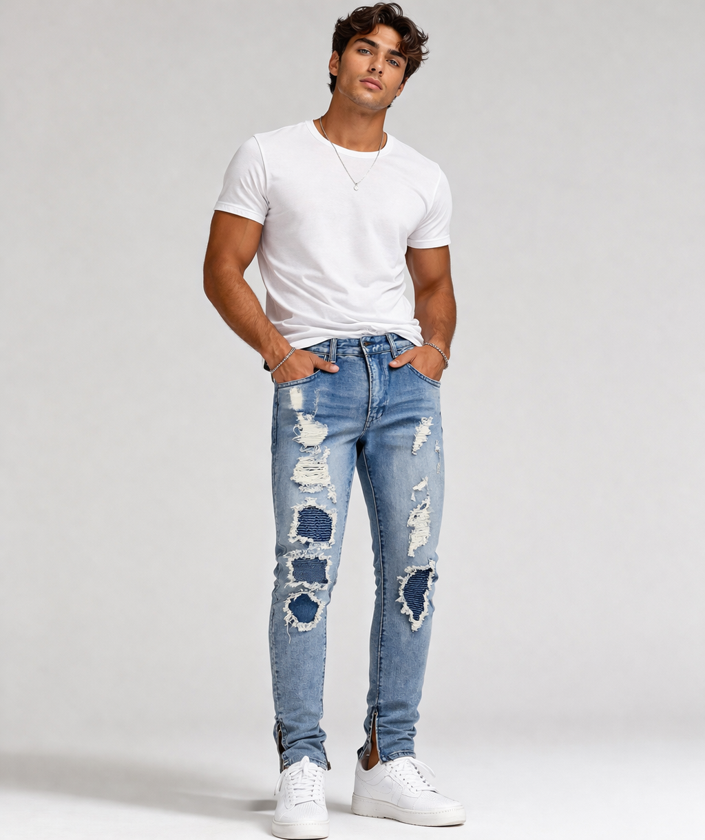 ZGY Denim Pipes Skinny Jeans – Men’s Size 32 image 0