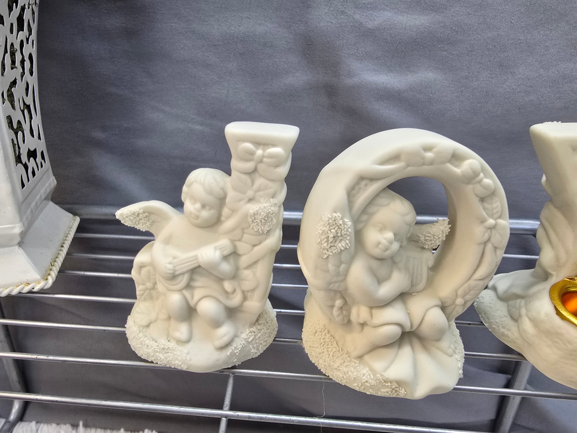 Vintage Porcelain joy candle holders image 3