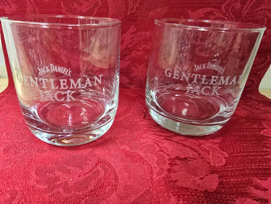 Pair Jack Daniel whiskey glass image 0