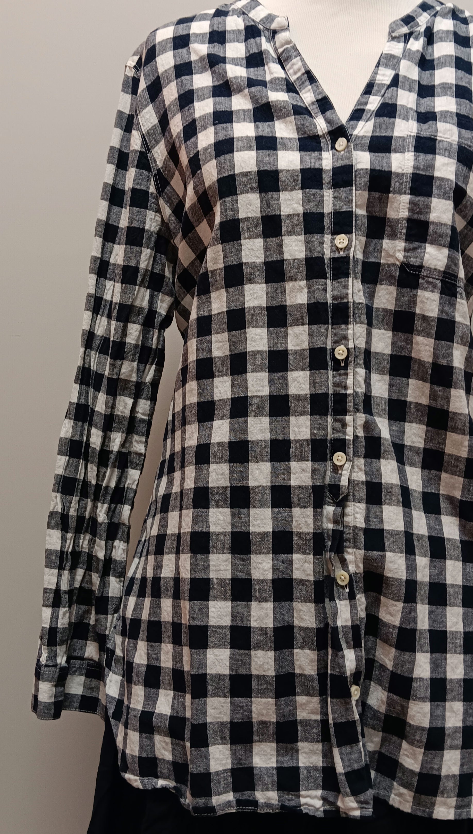 Old navy blue stripe tunic blouse size 1X image 6