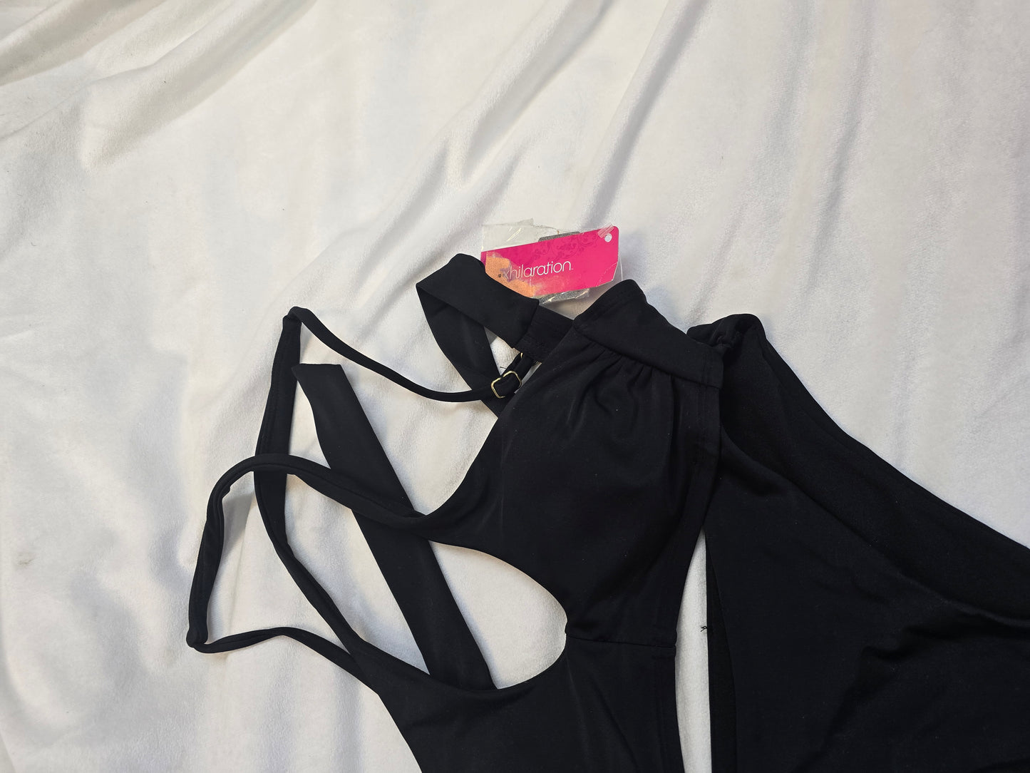 2 piece black swimsuit size small image 2