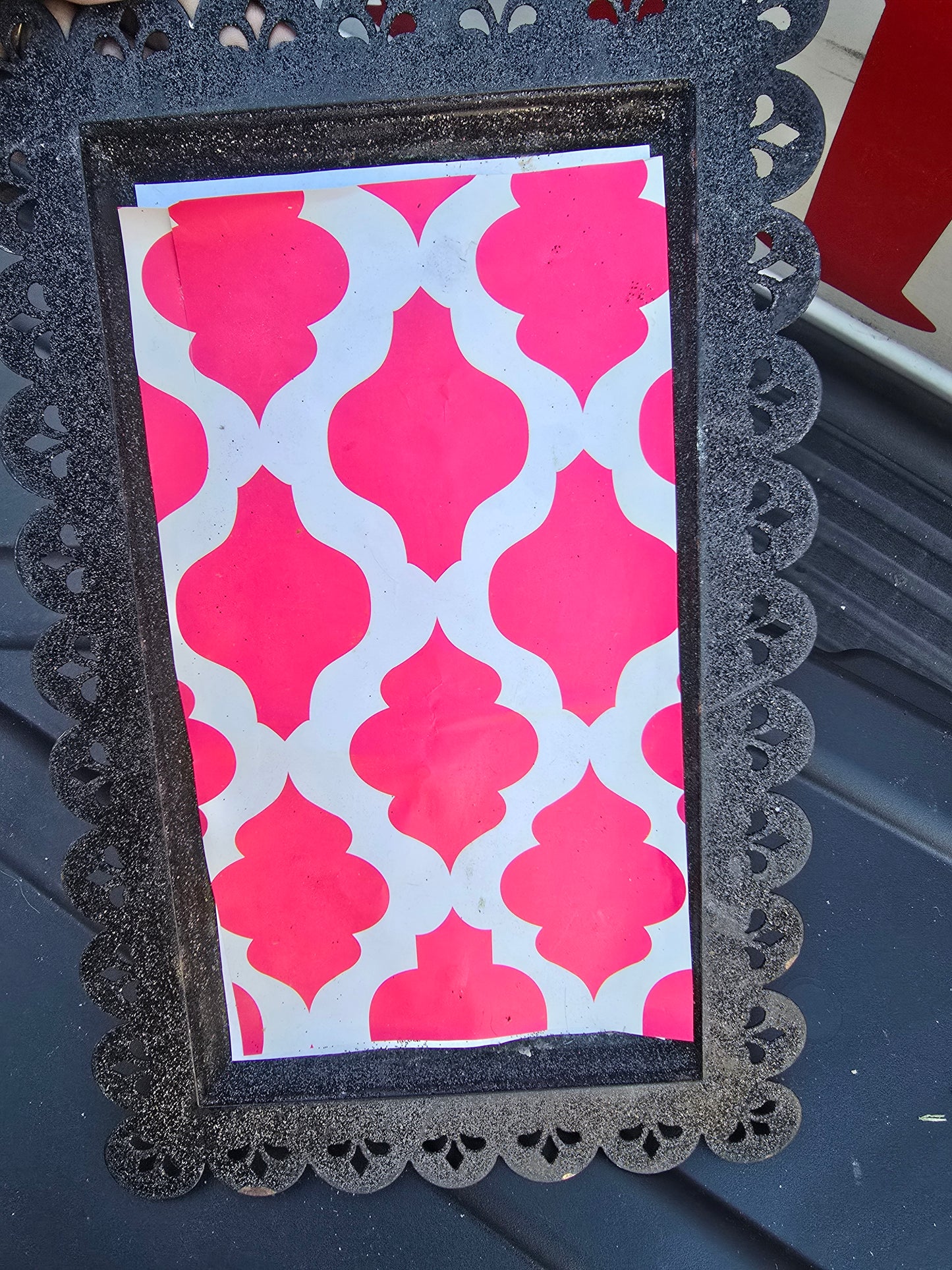 Decorative metal tray12x7.5 image 1
