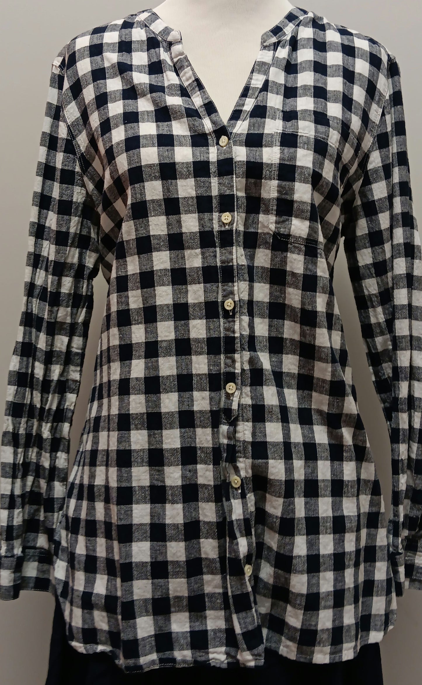 Old navy blue stripe tunic blouse size 1X image 0