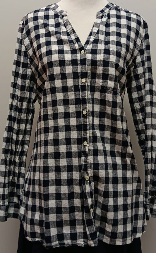 Old navy blue stripe tunic blouse size 1X image 0