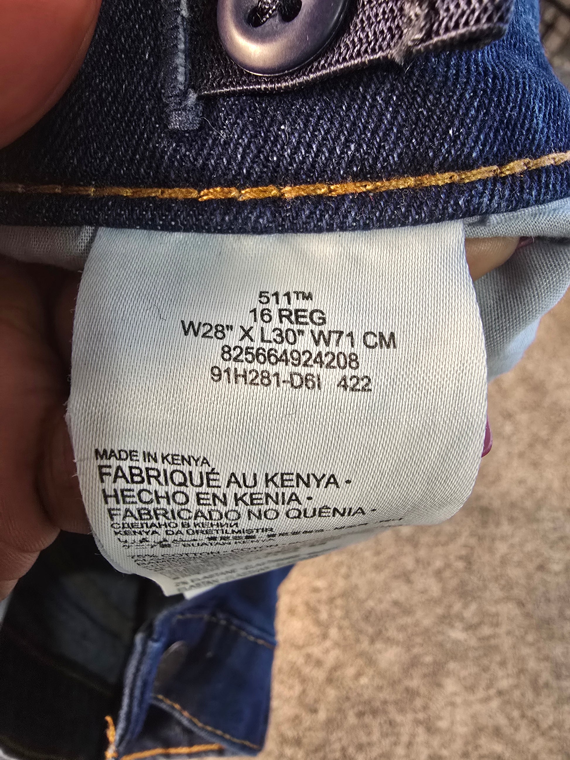 Levi’s 511 Slim Fit Jeans – 28/30 Classic Dark Wash Denim image 5